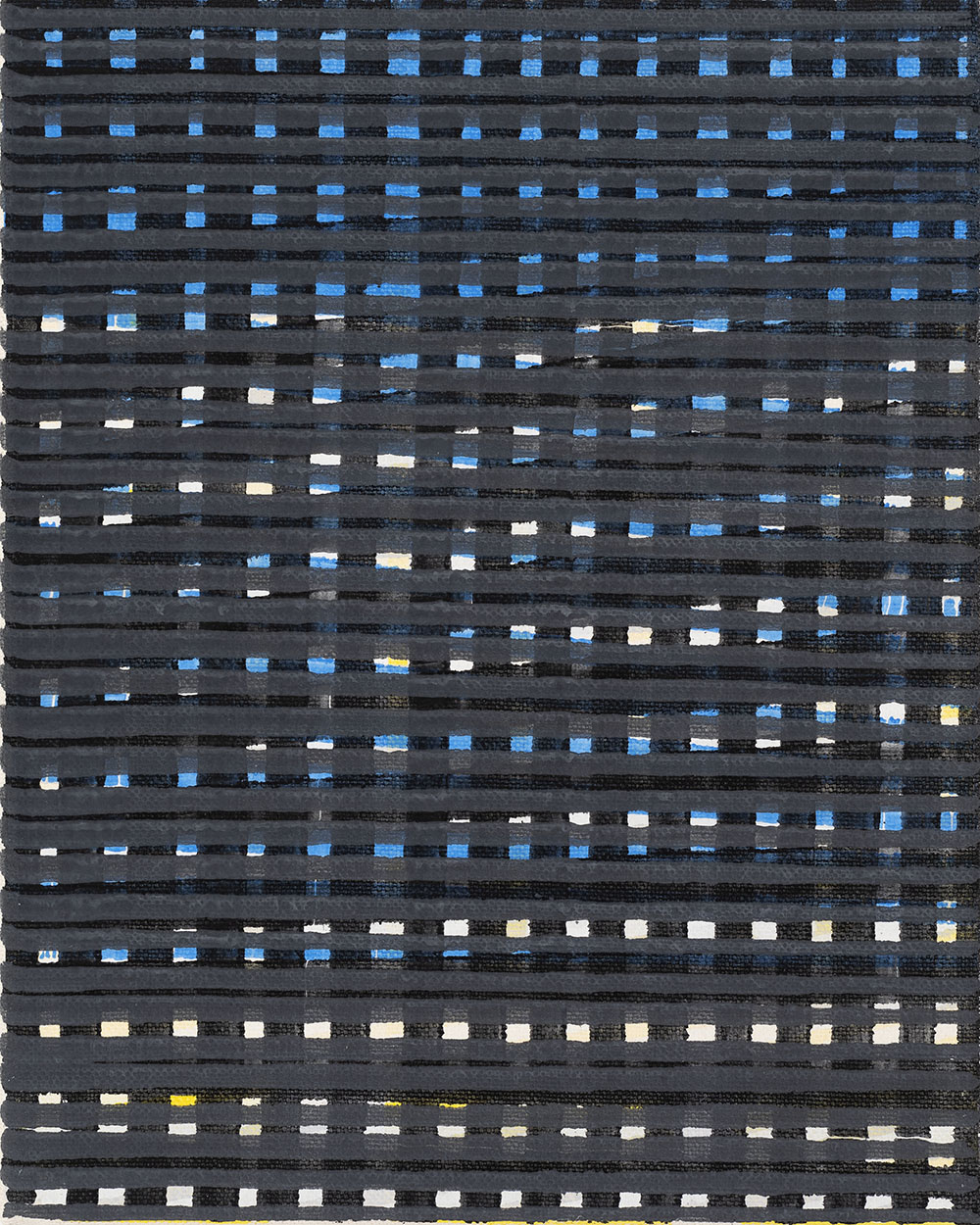 Nikola Dimitrov, Winterreise, 2023, Pigmente, Bindemittel auf Leinwand, 25  20 cm